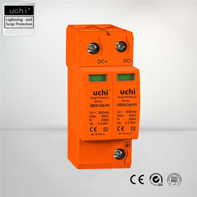 PBT Material PV Surge Protector 3 Phase Network Voltage 600VDC للنظام الشمسي
